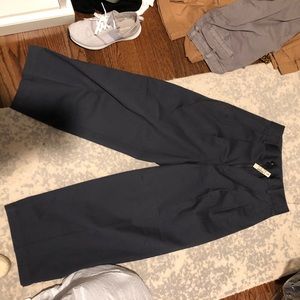 Pleated cropped wide leg Madewell pants NWT